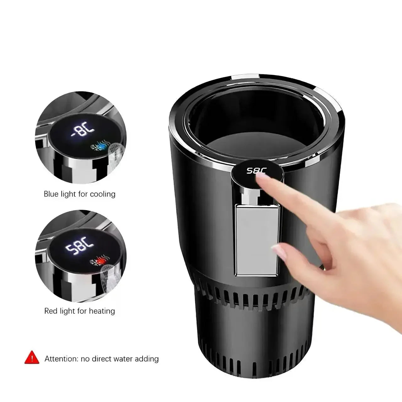 Premium Smart Car Cup Holder - Instant Heating & Cooling (12V)