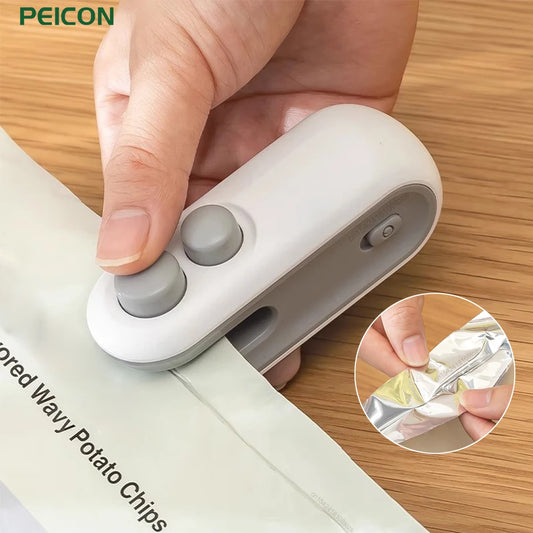 Mini 2-in-1 Heat Sealer & Cutter – Portable Rechargeable Food Sealer